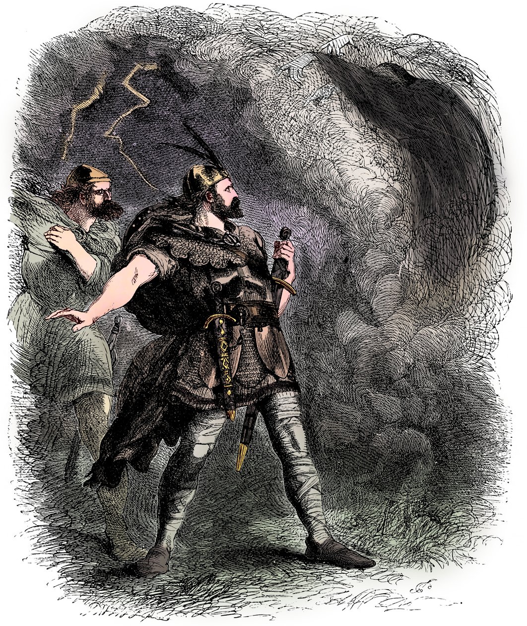 Macbeth és Banquo találkozik a három boszorkánnyal, 1858 alkotó: Sir John Gilbert