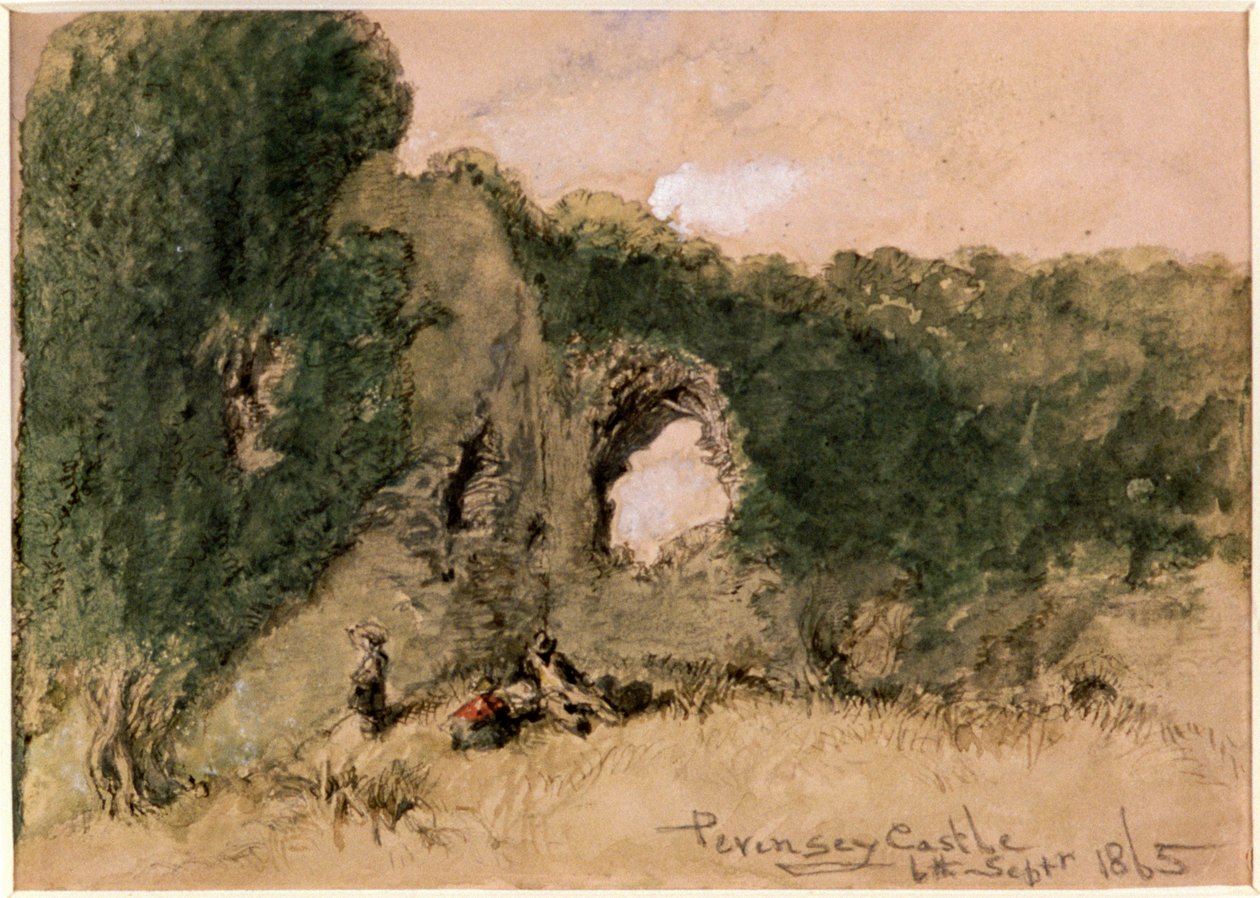 Pevensey kastély, East Sussex, 1865 alkotó: Sir John Gilbert