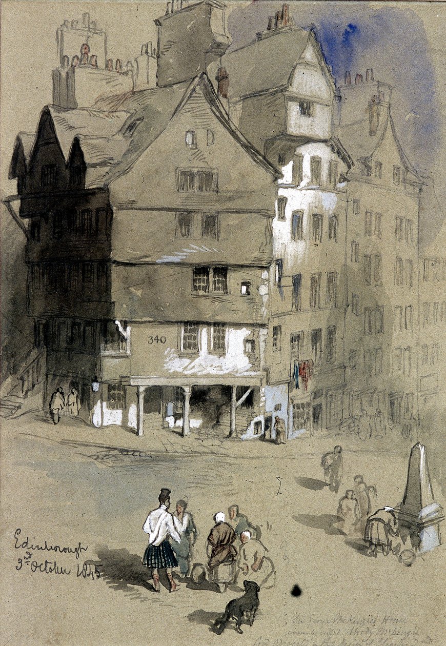 Sir George McKenzie háza, Edinburgh, Skócia, 1845 alkotó: Sir John Gilbert