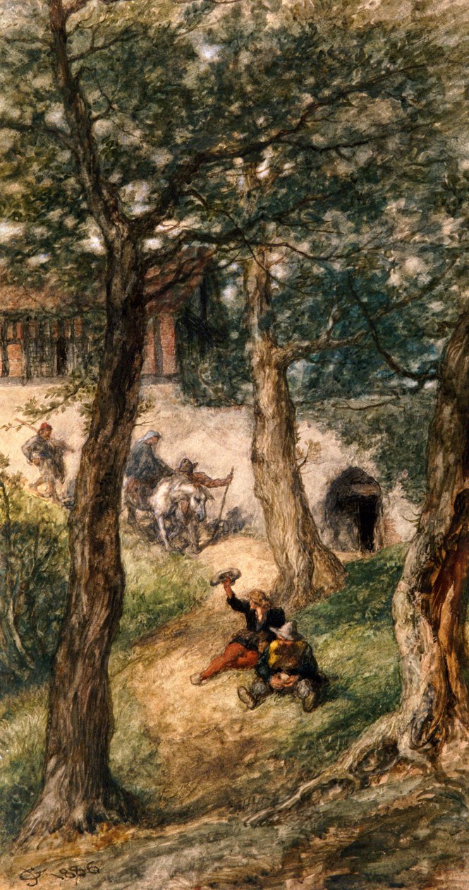 "A zöldfa alatt", 1886 alkotó: Sir John Gilbert