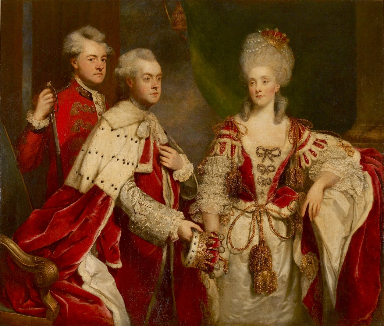 George, 2. Earl Harcourt, felesége Elizabeth és testvére, William, 1780 alkotó: Sir Joshua Reynolds