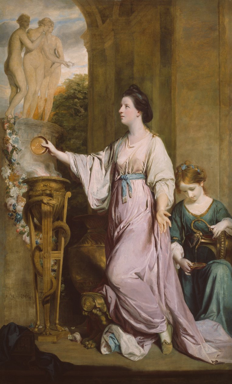 Lady Sarah Bunbury áldoz a kegyelmeknek alkotó: Sir Joshua Reynolds