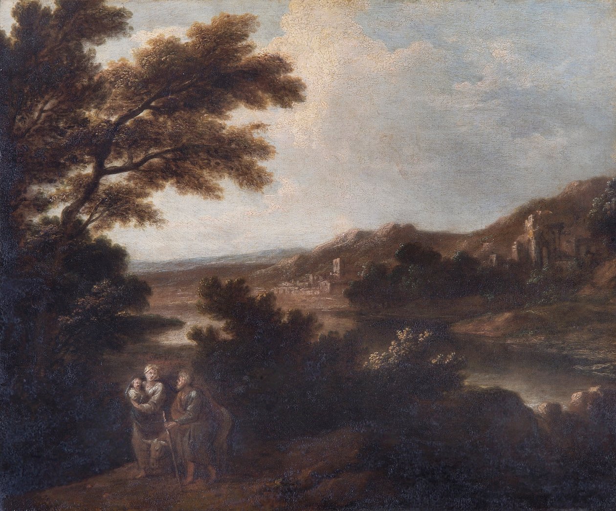 "Táj egyiptomba való repüléssel", 18. század alkotó: Sir Joshua Reynolds