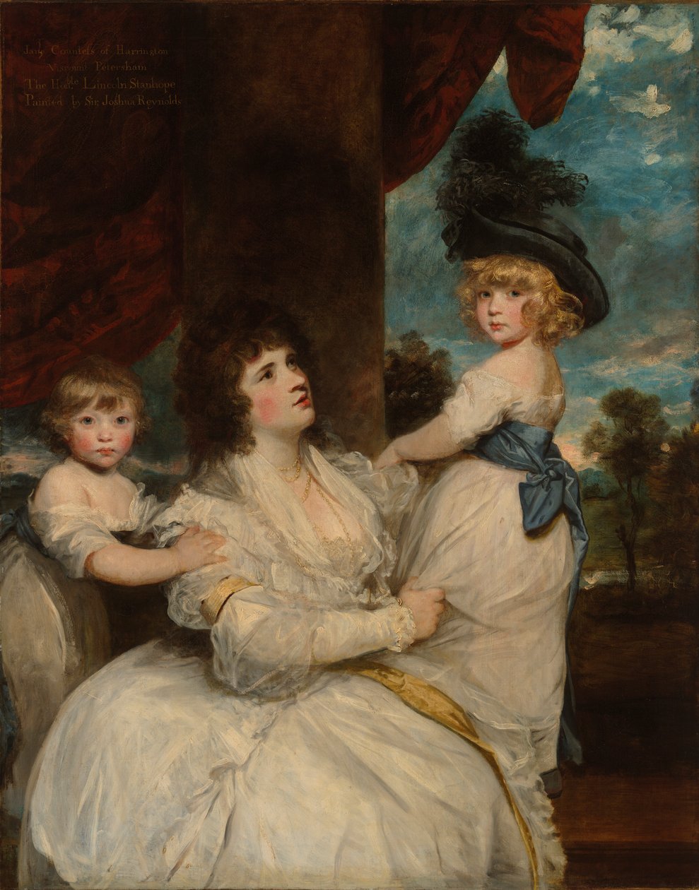 Jane, Harrington grófnő portréja fiaival, Petersham vikomttal és a tisztelt Lincoln Stanhope-pal alkotó: Sir Joshua Reynolds