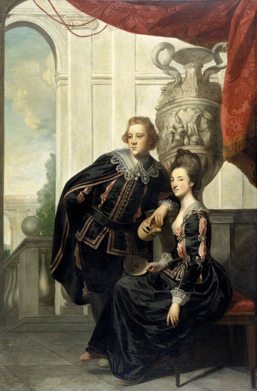 Sir Watkin Williams-Wynn és Lady Henrietta Williams-Wynn, álarcos kosztümben, 1769. alkotó: Sir Joshua Reynolds