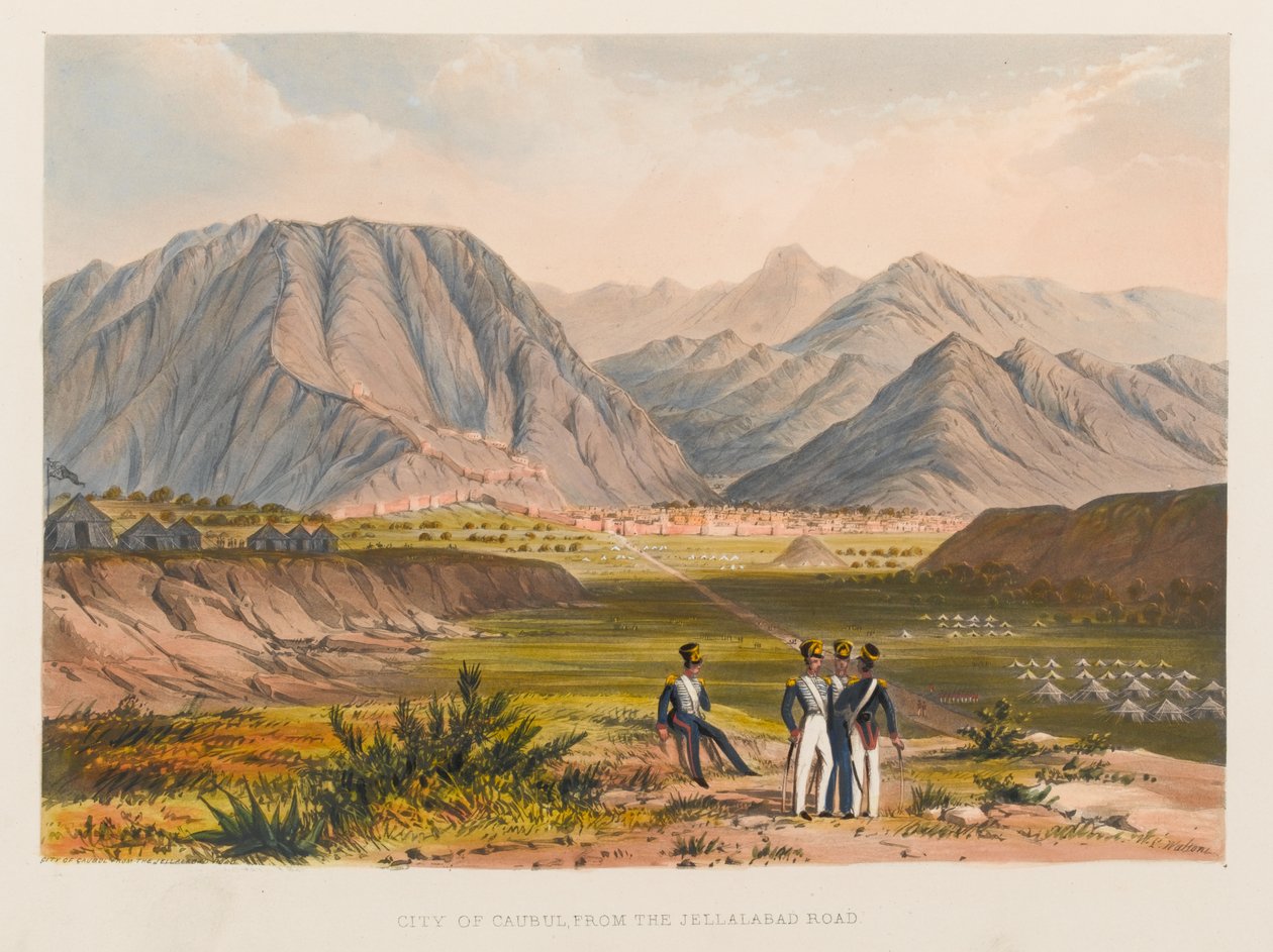 Caubul városa, a Jellalabad úttól alkotó: Sir Keith A. Jackson