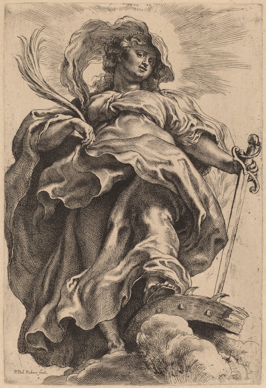 Szent Katalin a felhőkben alkotó: Sir Peter Paul Rubens