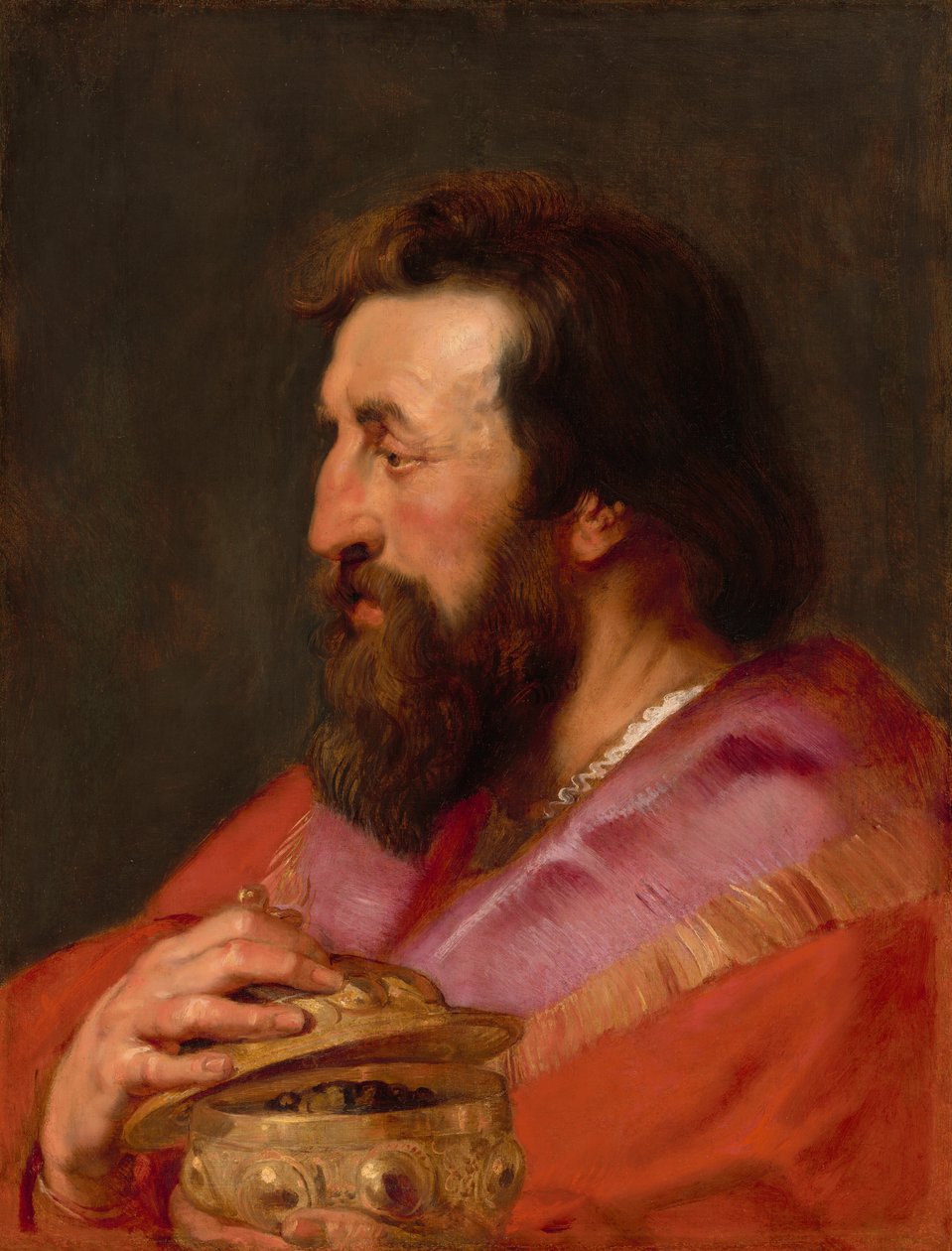 A három király egyikének feje: Melchior, az asszír király alkotó: Sir Peter Paul Rubens and Studio