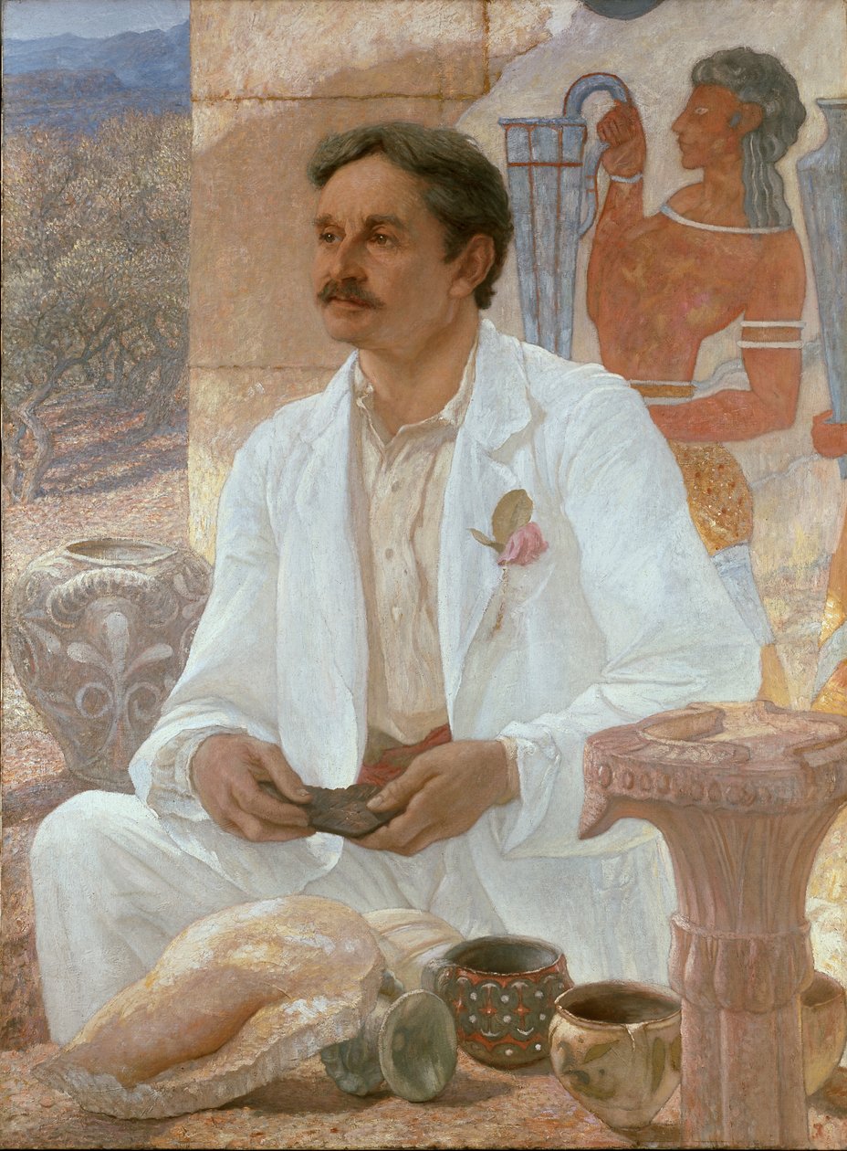 Sir Arthur Evans a knossosi palota romjai között, 1907 alkotó: Sir William Blake Richmond