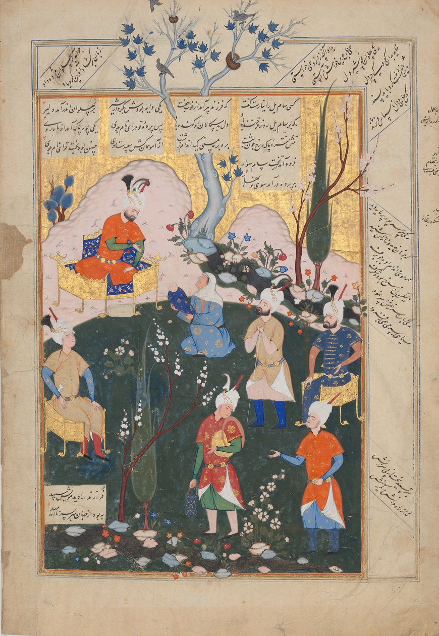 Zal születése, Folio egy Shahnama királyok könyvéből, 1576-77. alkotó: Siyavush