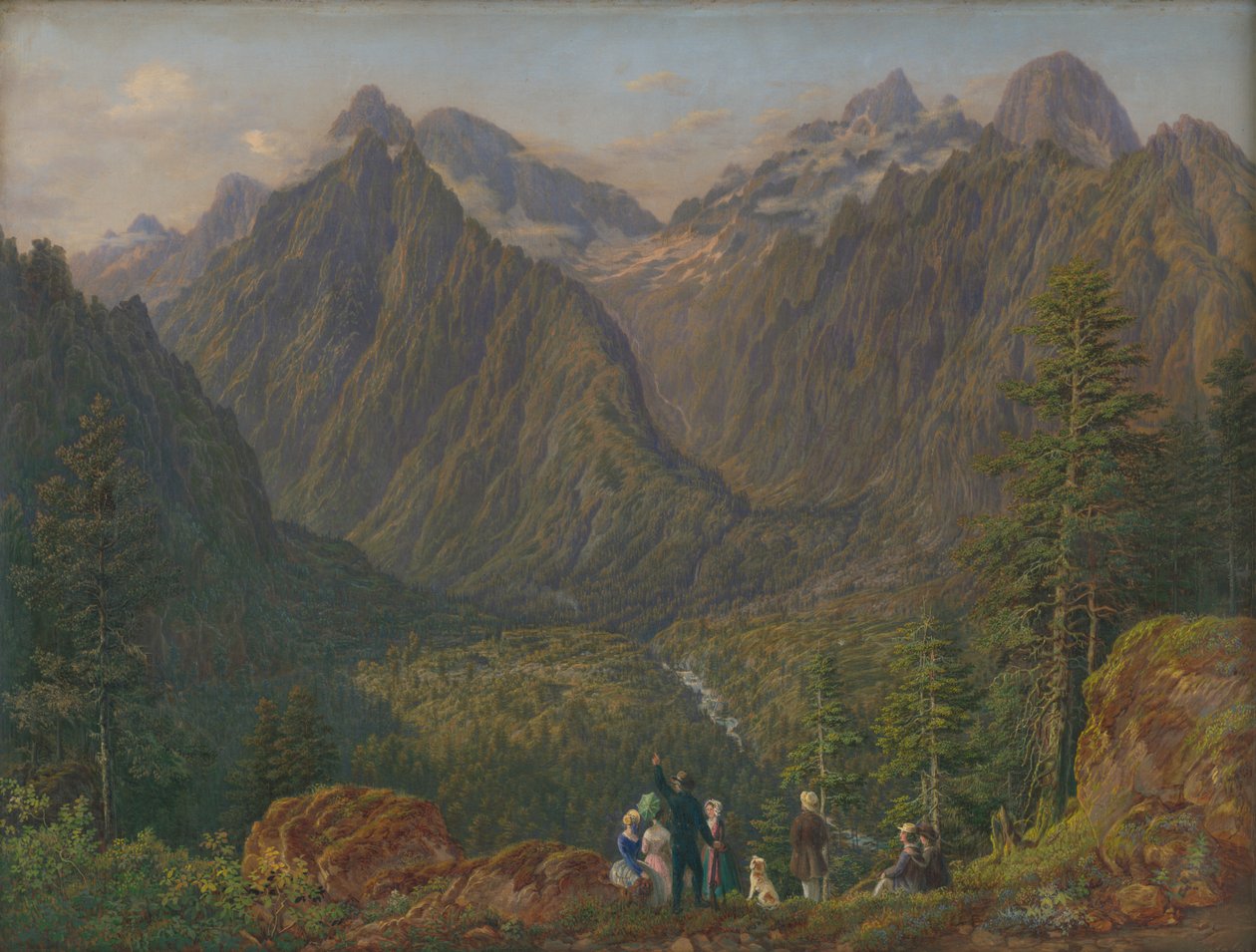 Tátrai táj alakokkal, 1855 alkotó: Slovakian School