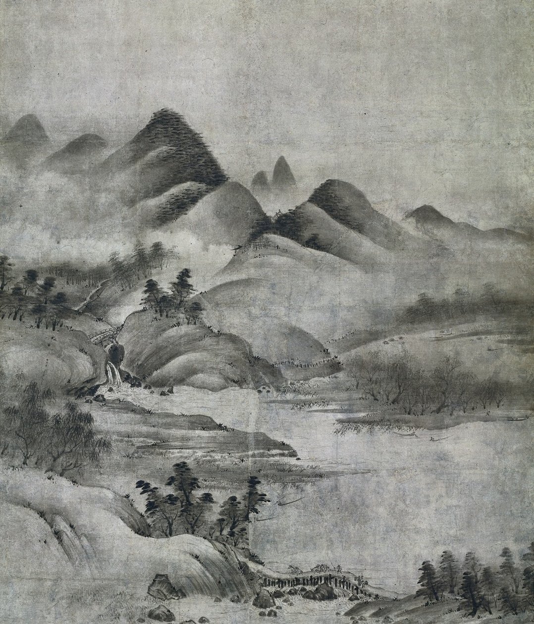 Táj, 1500-1525. alkotó: Soami