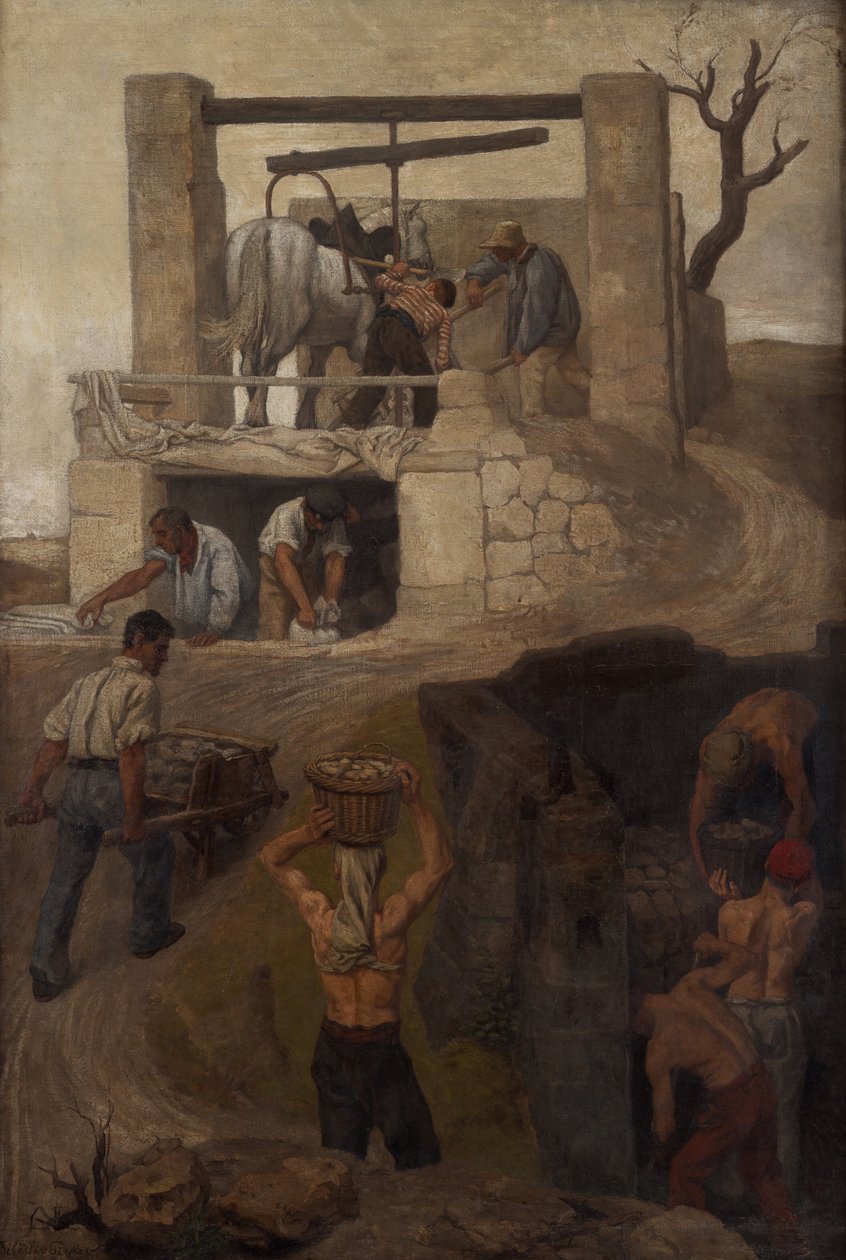 Munkások a Montmartre-ben, 1858 alkotó: Soběslav Pinkas
