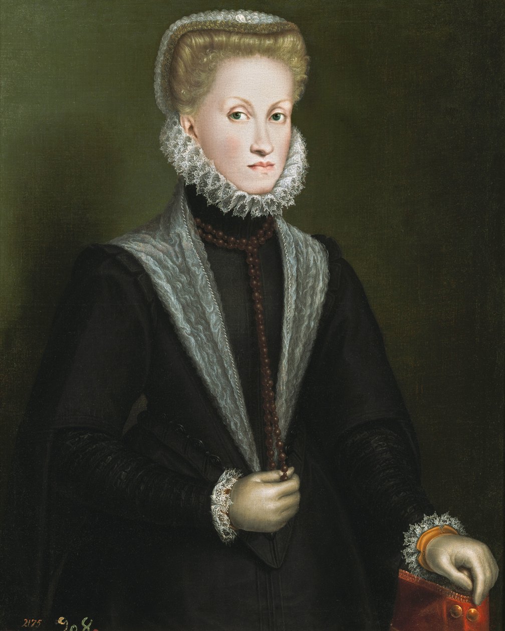 Ausztriai Anna, Spanyolország királynője (1549-80), II. Fülöp (1527-98) felesége, 1573 körül alkotó: Sofonisba Anguissola