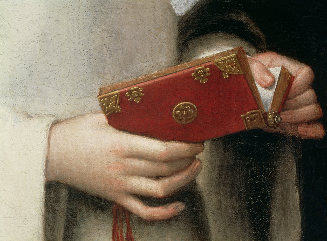 A művésznővér portréja egy apáca ruhájában, imakönyvének részlete (79749 részlet) alkotó: Sofonisba Anguissola