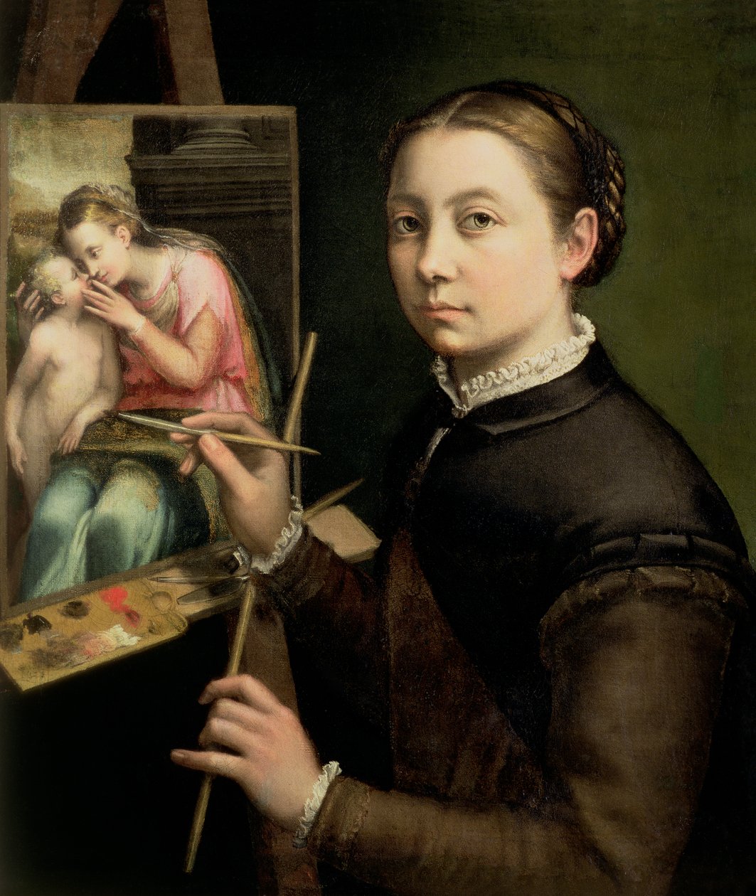 Önarckép a festőállványon, 1556 alkotó: Sofonisba Anguissola