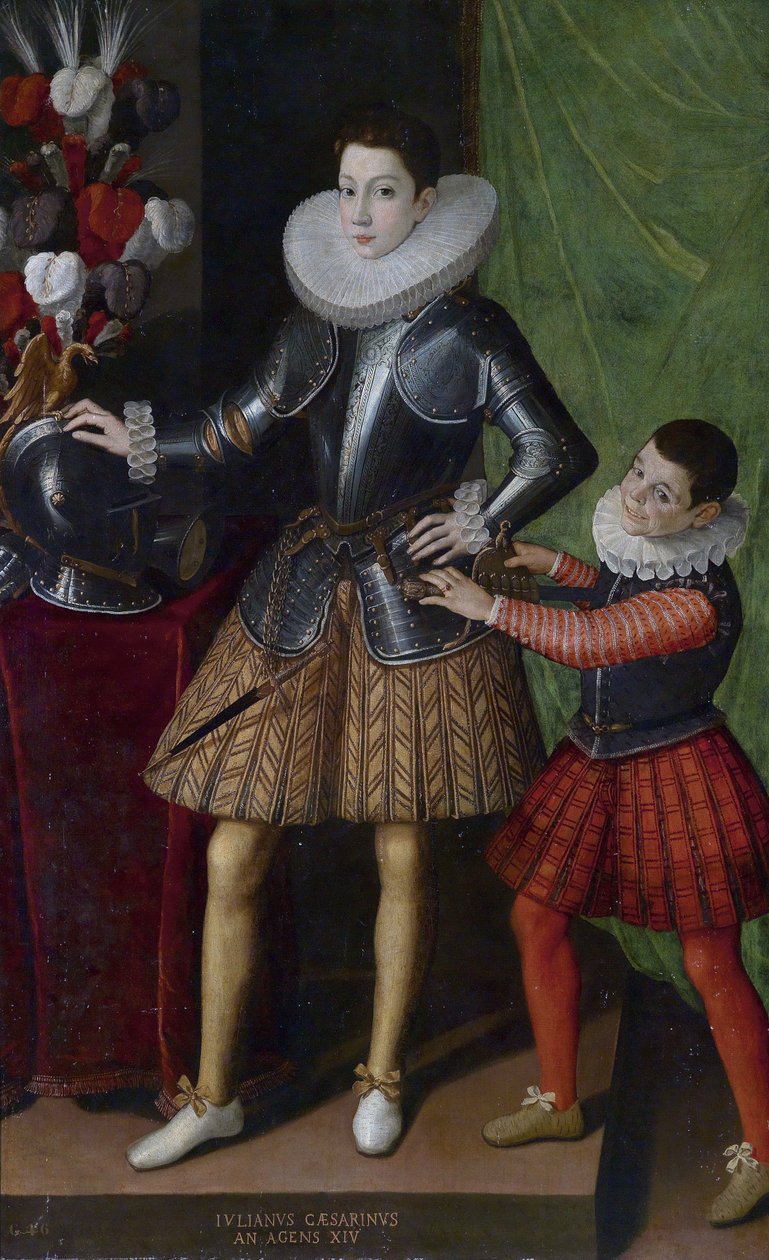 Giuliano Cesarini (fiatalabb) (1466-1510), 14 éves - Sofonisba Anguissola (kb. 1532-1625) festménye - kb. 1586 - Olaj, vászon - 186x115 - Magángyűjtemény alkotó: Sofonisba Anguissola