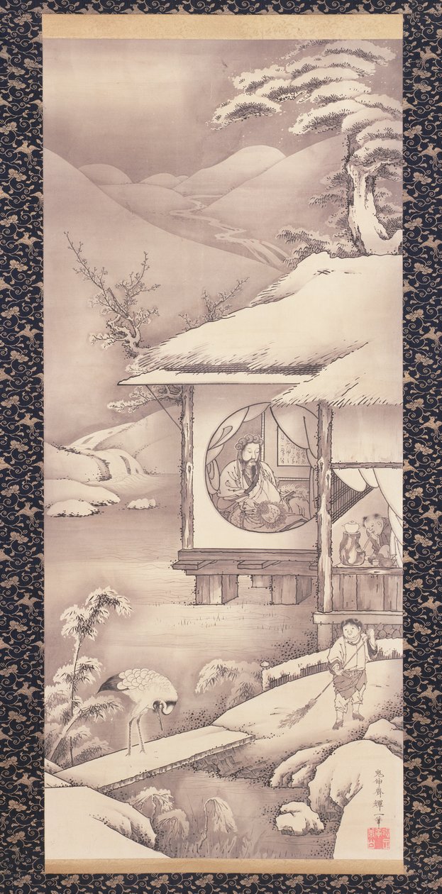 Lin Bu (Lin Hequing) 1775 körül (tinta papíron) alkotó: Soga Shohaku