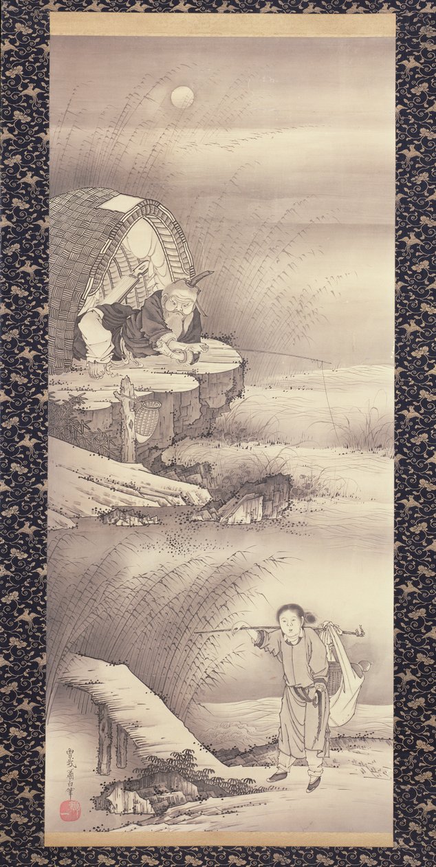 l u shang (Tai nyilvános hálózat) .1775-től (tinta papíron) alkotó: Soga Shohaku