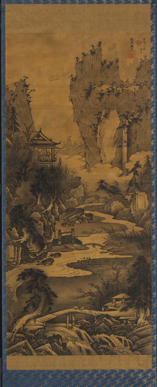 Orchidea pavilon összejövetel, 1777. alkotó: Soga Shohaku