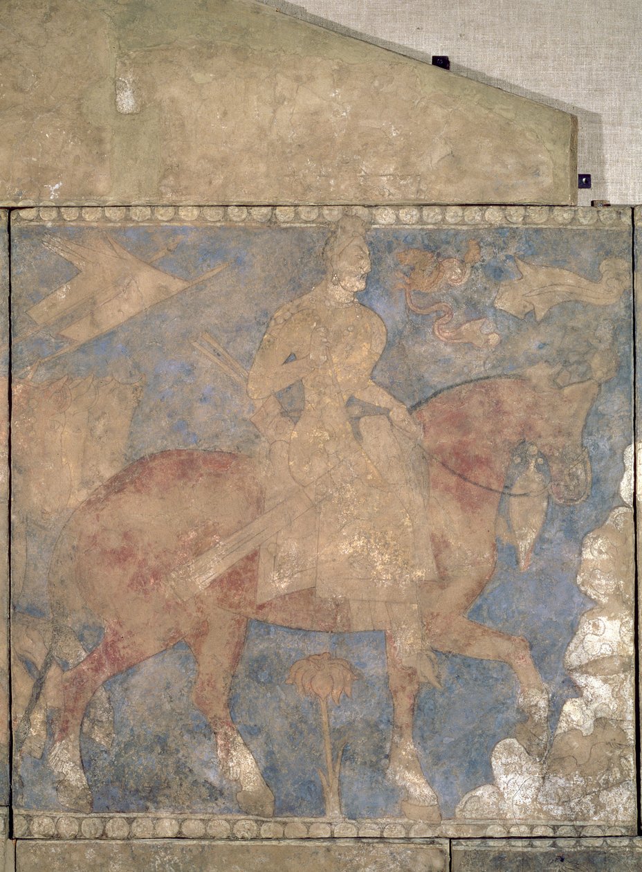 A Heroic Rustam, Penjikentből, 8. század első fele (falfestmény gipszre) alkotó: Soghdian