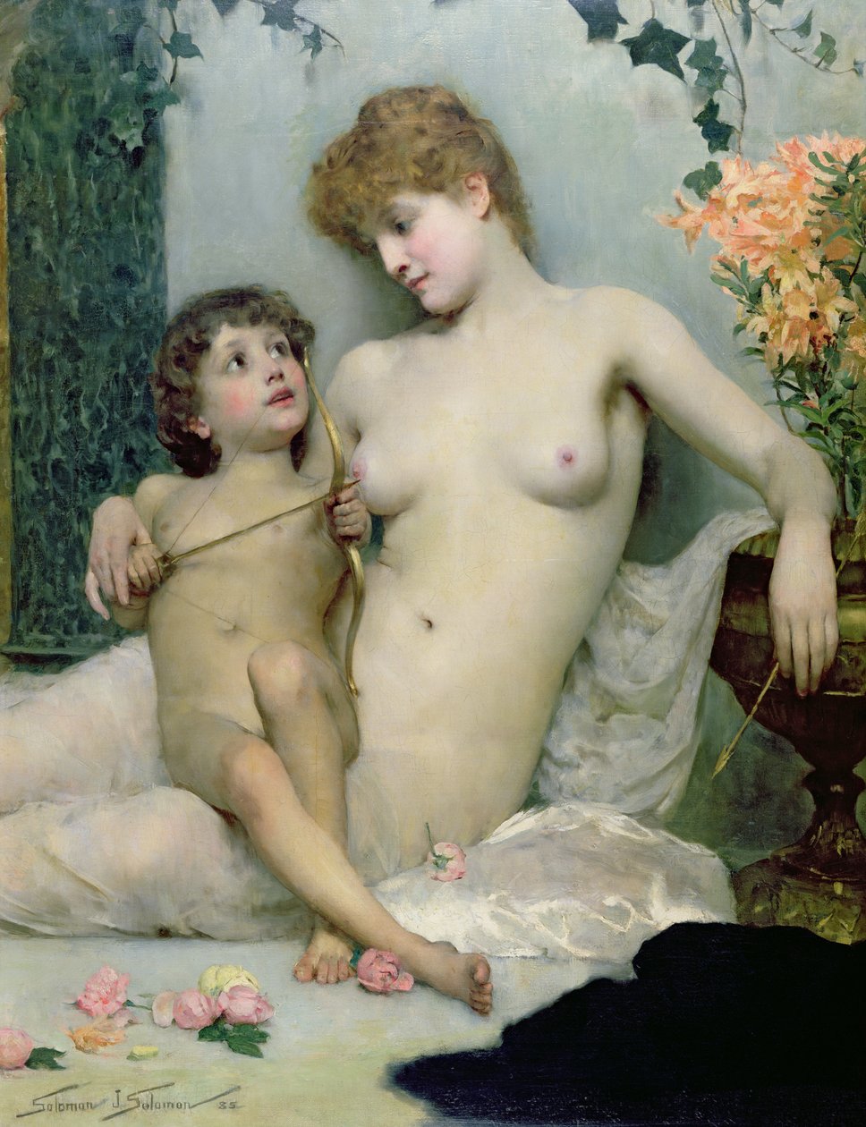 A szerelem első leckéje, 1885 alkotó: Solomon Joseph Solomon