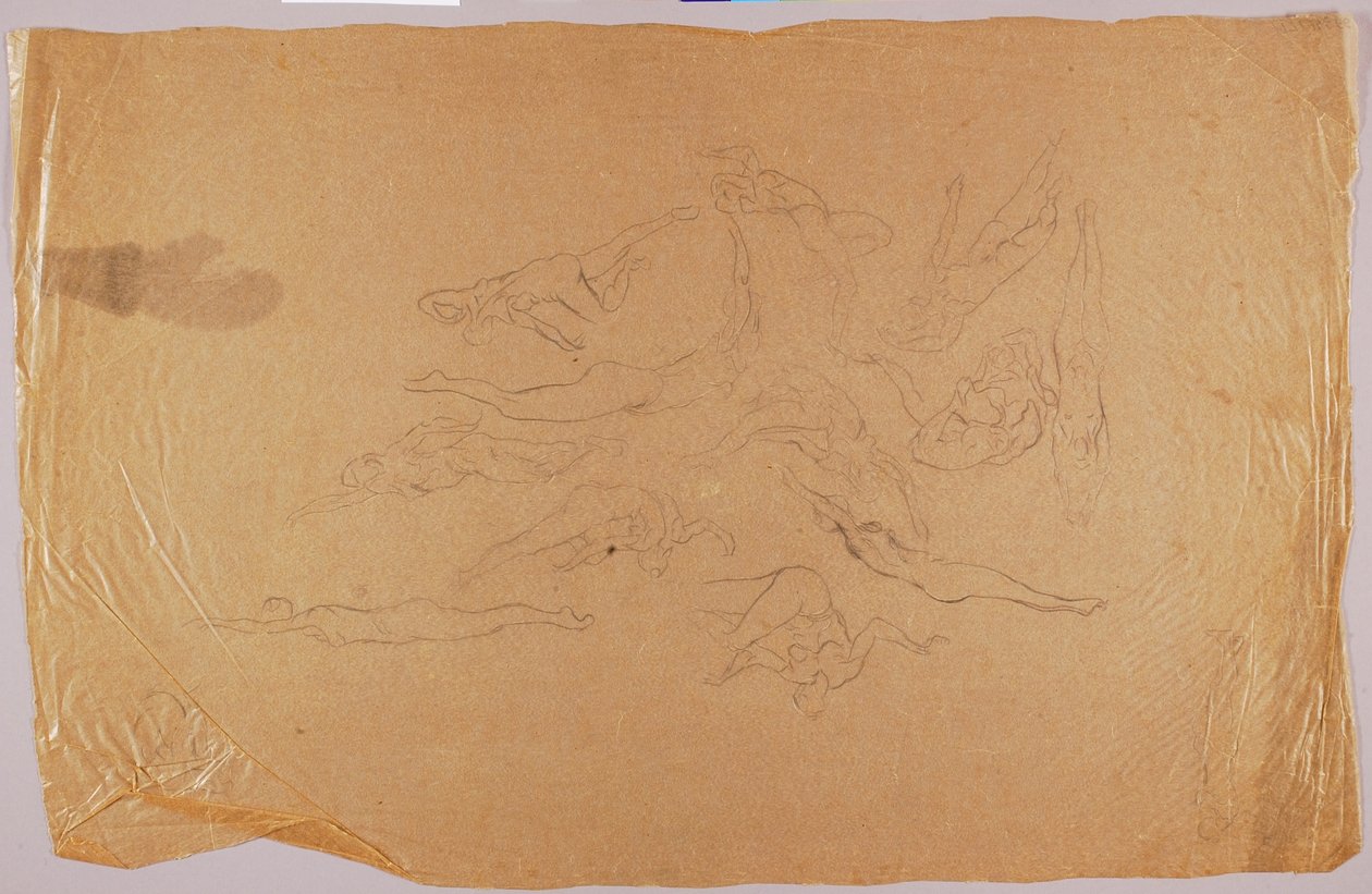 Úszás aktok alkotó: Solon H. Borglum