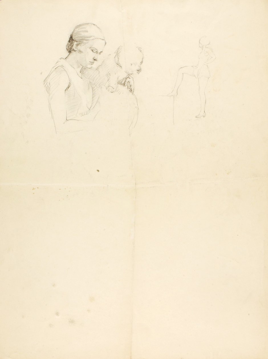 Nő és kutya alkotó: Solon H. Borglum