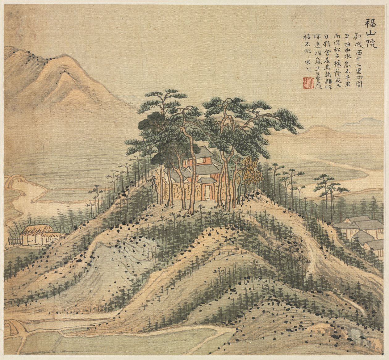 Fushan kolostor, 1500-as évek. alkotó: Song Xu