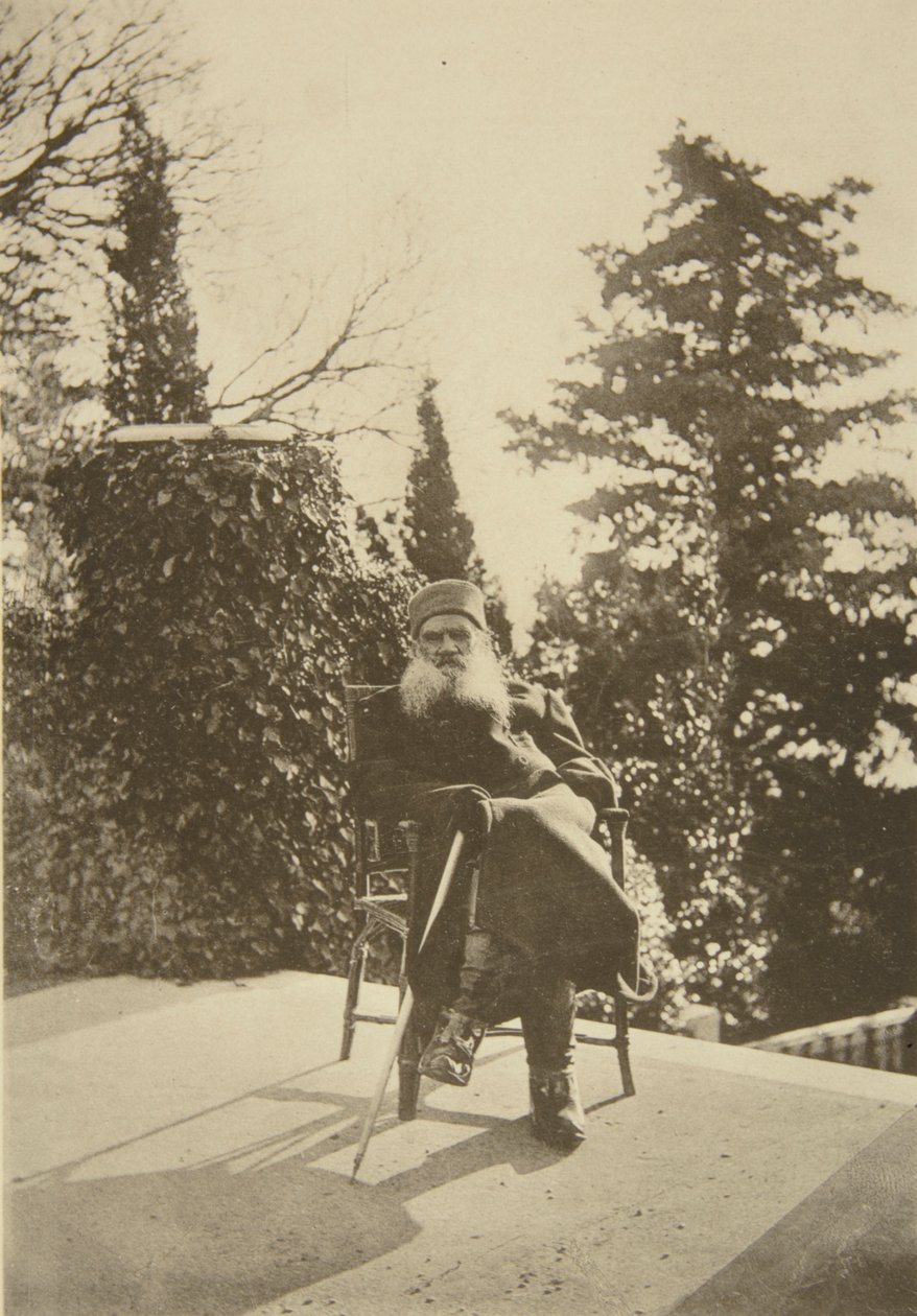 Orosz író, Lev Tolsztoj, Gaspra, Krím, Oroszország, 1902. alkotó: Sophia Andreevna Tolstaya