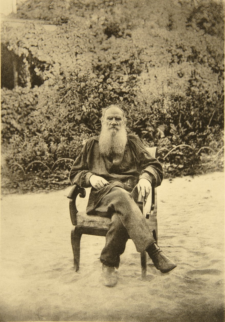 Orosz író, Lev Tolsztoj, Jasznaja Poljana, Tula közelében, Oroszország, 1890-es évek alkotó: Sophia Andreevna Tolstaya