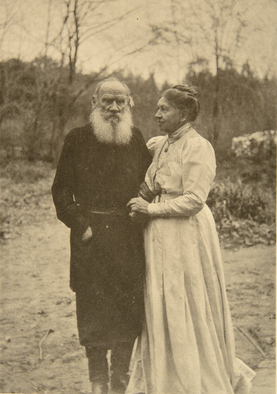 Lev Tolsztoj orosz író és felesége, Sophia, Oroszország, 1910. szeptember 23. alkotó: Sophia Andreevna Tolstaya