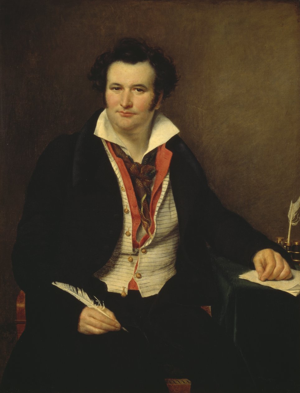 Bernard Wolf (1778-1850) színész, író és a brüsszeli Theater de la Monnaie igazgatója 1823 előtt festett portréja alkotó: Sophie Rude