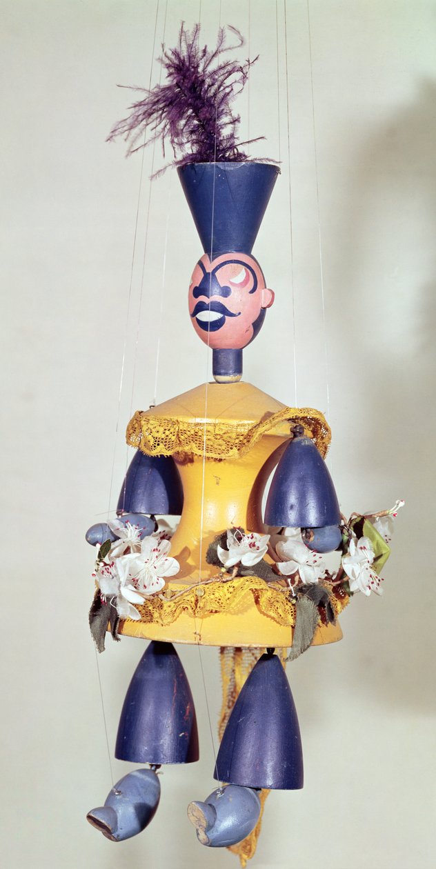 Carlo Gozzi (1720-1806) „Le Roi Cerf” című bábja, 1918 (vegyes technika) alkotó: Sophie Taeuber Arp