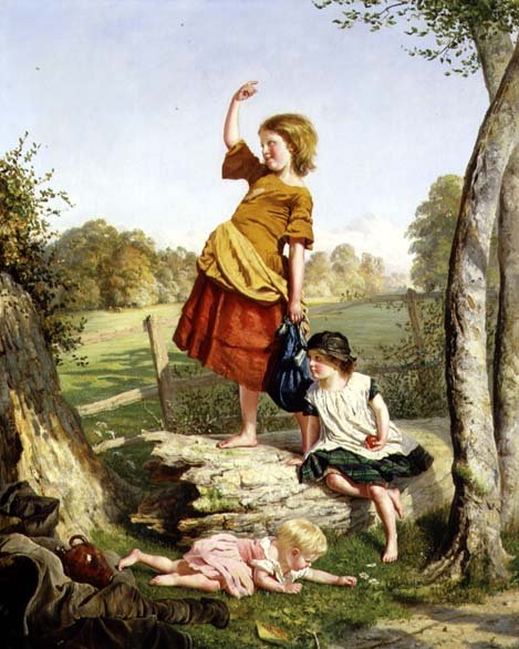 Vacsora (olaj, vászon) alkotó: Sophie Anderson