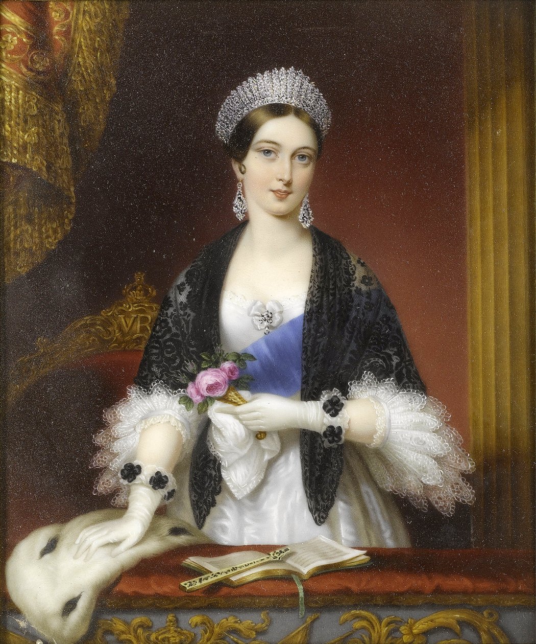 Viktória királynő a Royal Boxban a Drury Lane Színházban 1837 novemberében - Lienard, Sophie alkotó: Sophie Lienard