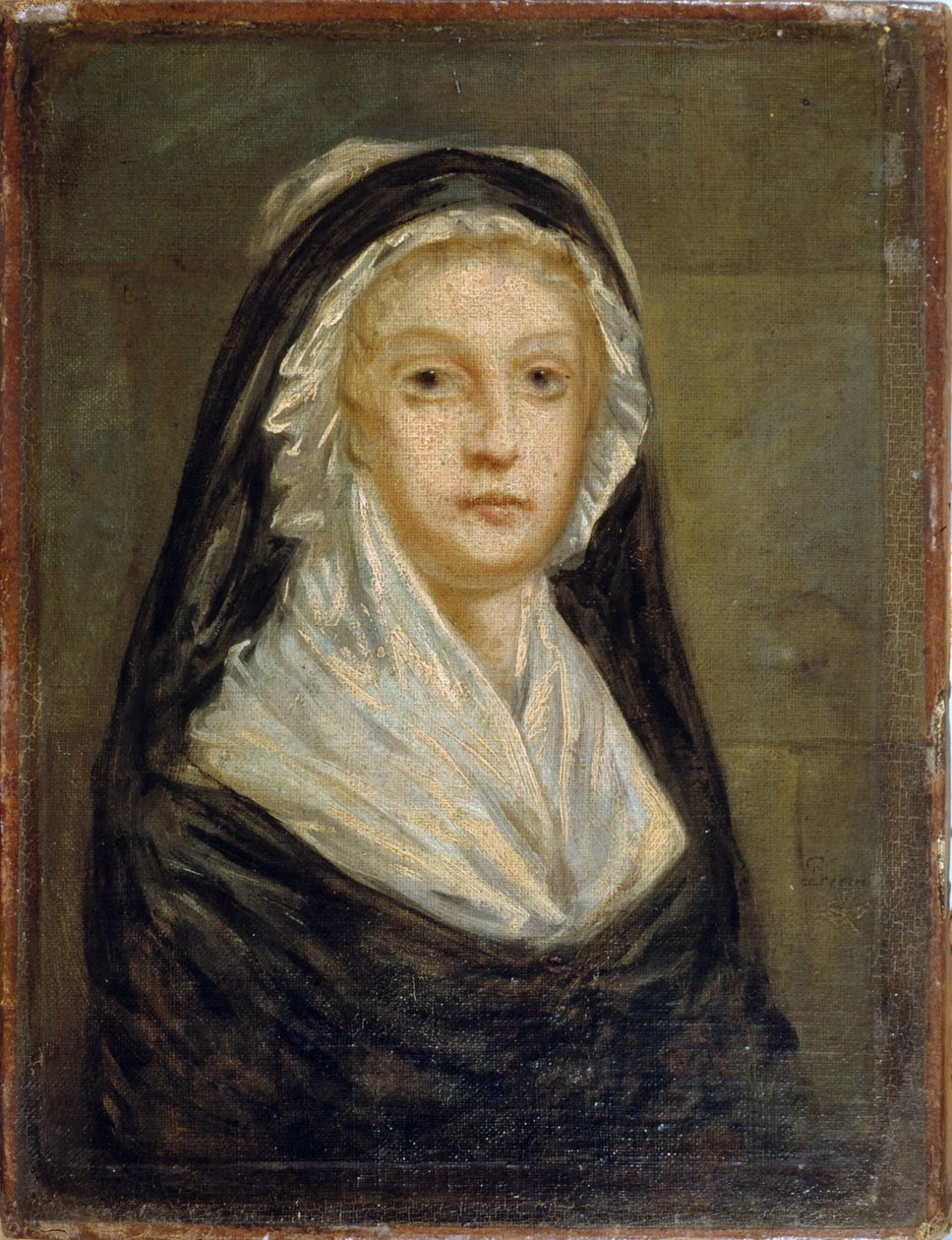 Marie Antoinette a Conciergerie-ben, 1793. alkotó: Sophie Prieur