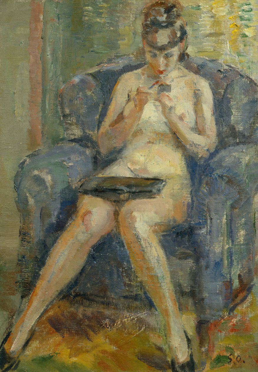 WC, XX. század (festmény) alkotó: Soren Onsager