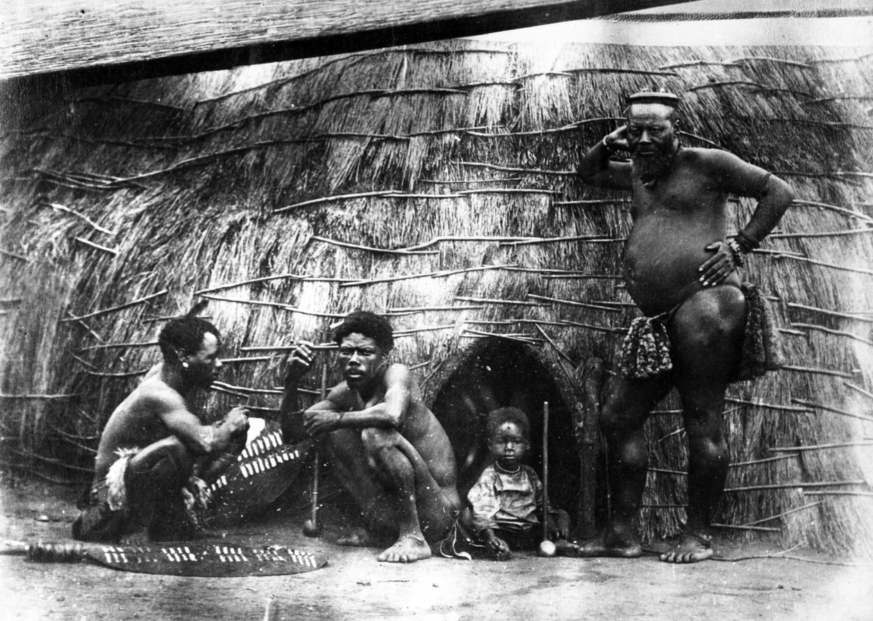 Őshonos Kraal Zuluföldön, 1895 körül alkotó: South African Photographer