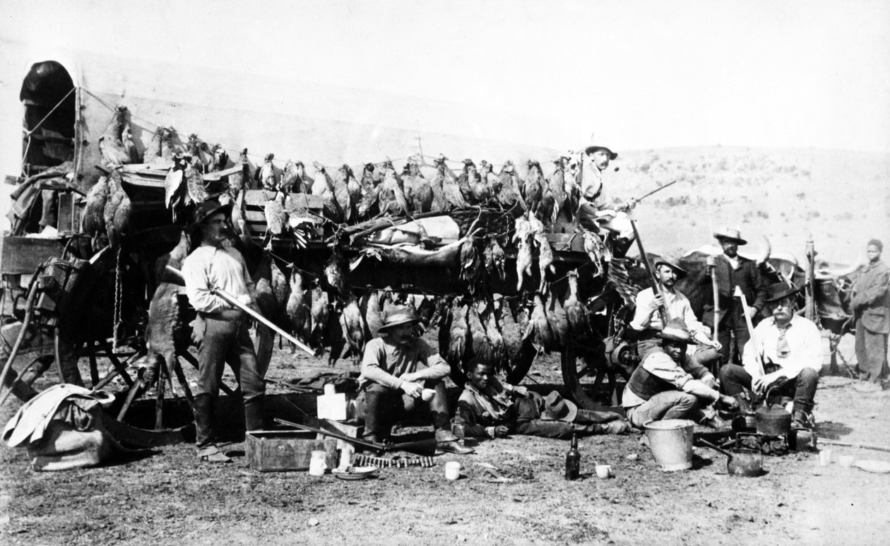 Visszatérve egy lövöldözős expedícióról, Dél-Afrika, 1895 körül alkotó: South African Photographer
