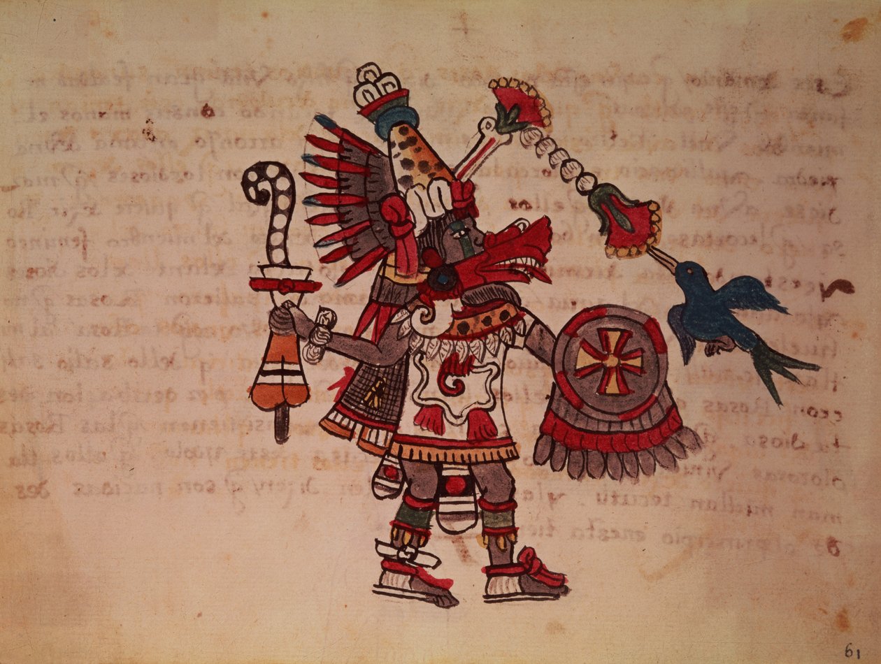 Quetzalcoatl, a tollas kígyó, a szél, a tanulás és a papság istene, az élet ura, alkotója és civilizálója, minden művészet pártfogója és a kohászat (vellum) feltalálója alkotó: South American School