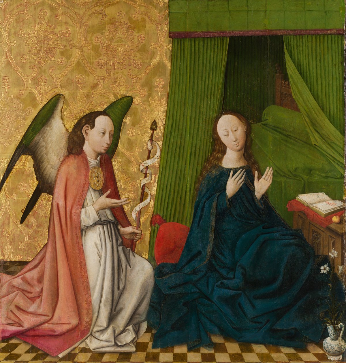 Az Angyali üdvözlet. alkotó: South Netherlandish Painter