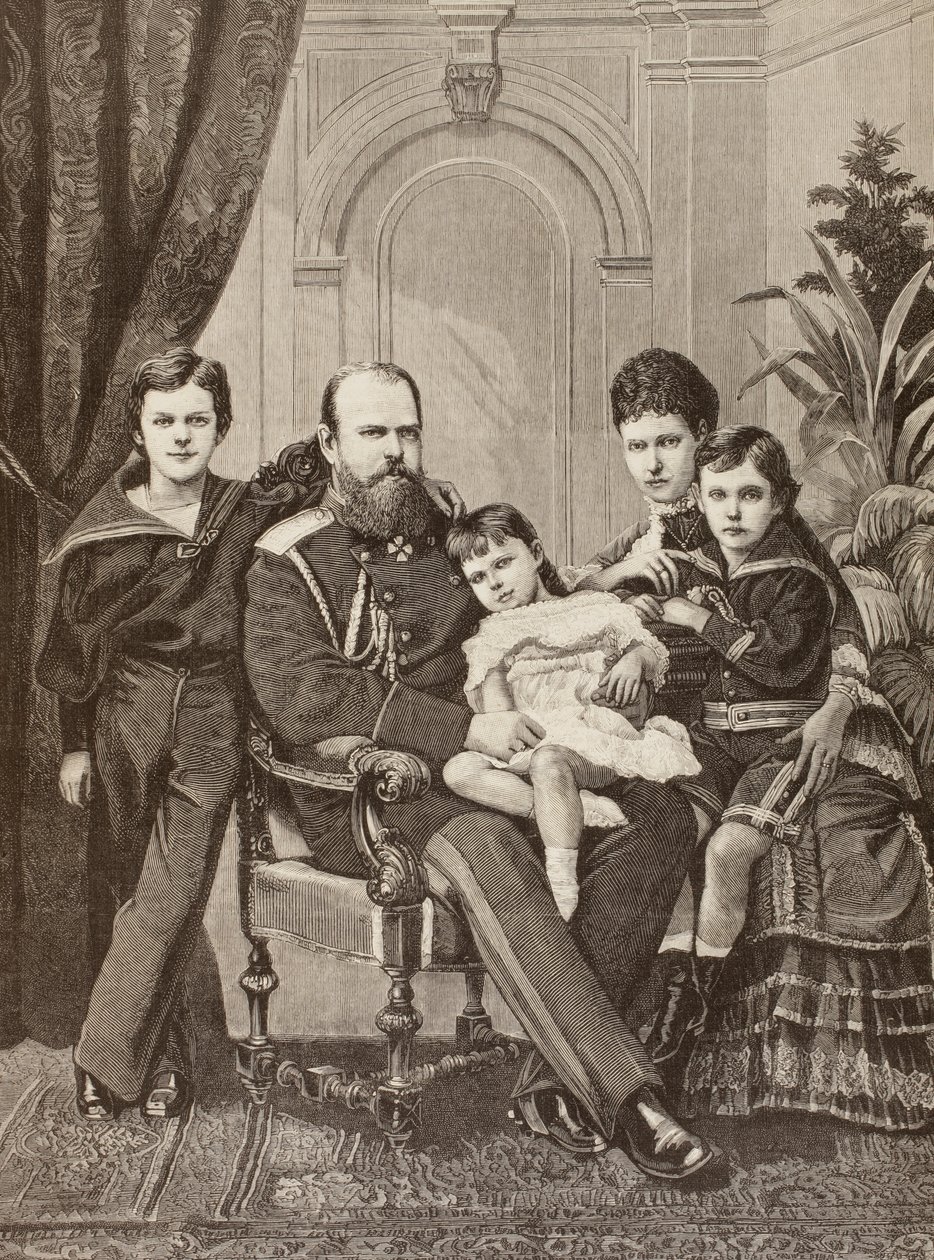 III. oroszországi Sándor és családja, az 1881-es „La Ilustracion Espanola y Americana”-ból alkotó: Spanish School