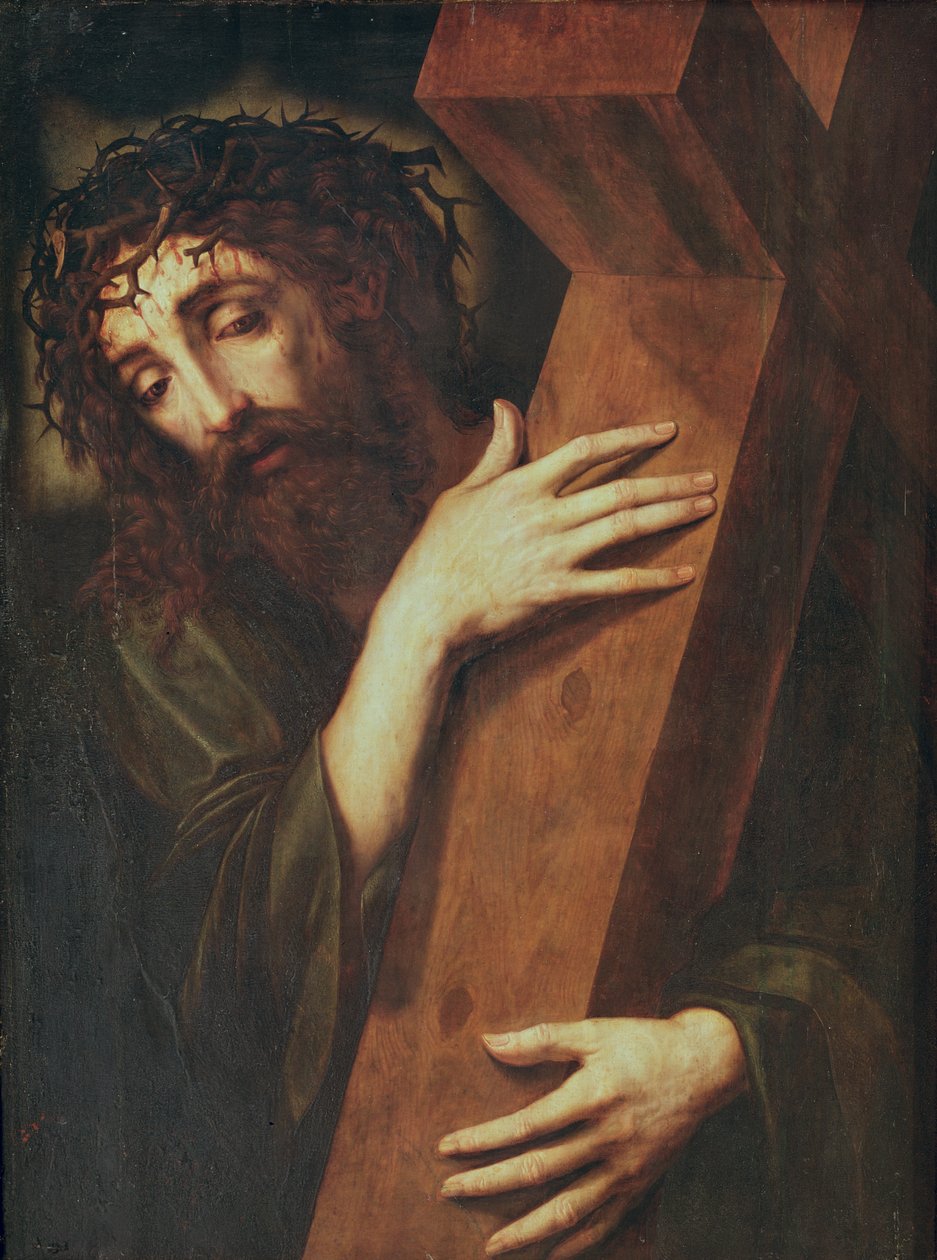 A keresztet hordozó Krisztus alkotó: Spanish School