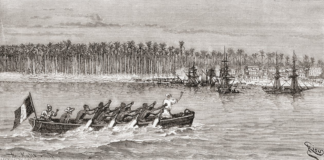 Metszet az „Afrika Pintoresca”-ból, megjelent 1888 alkotó: Spanish School