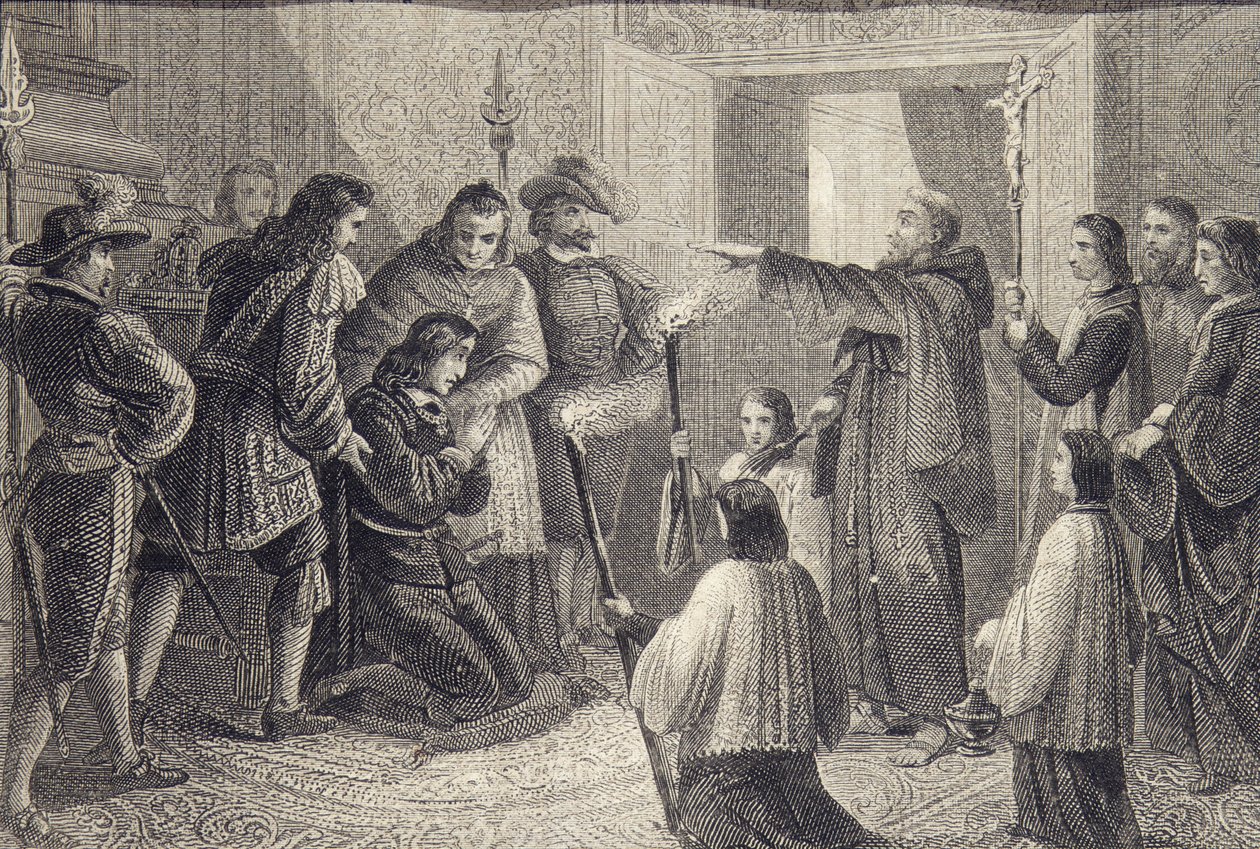II. Károly spanyol ördögűzés (1665-1700) 1698 körül alkotó: Spanish School