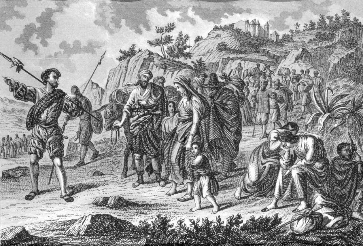 A mórok kiűzése Spanyolországból, 1609 elején alkotó: Spanish School