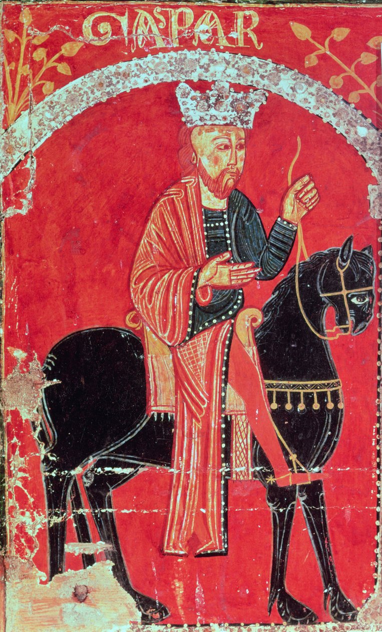 Melchior király (tempera, tábla) alkotó: Spanish School