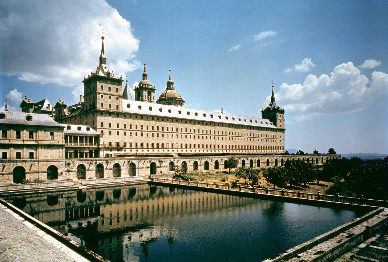 Az Escorial kolostor, amelyet Juan Bautista de Toledo és Juan de Herrera terveztek, 1563-84 alkotó: Spanish School