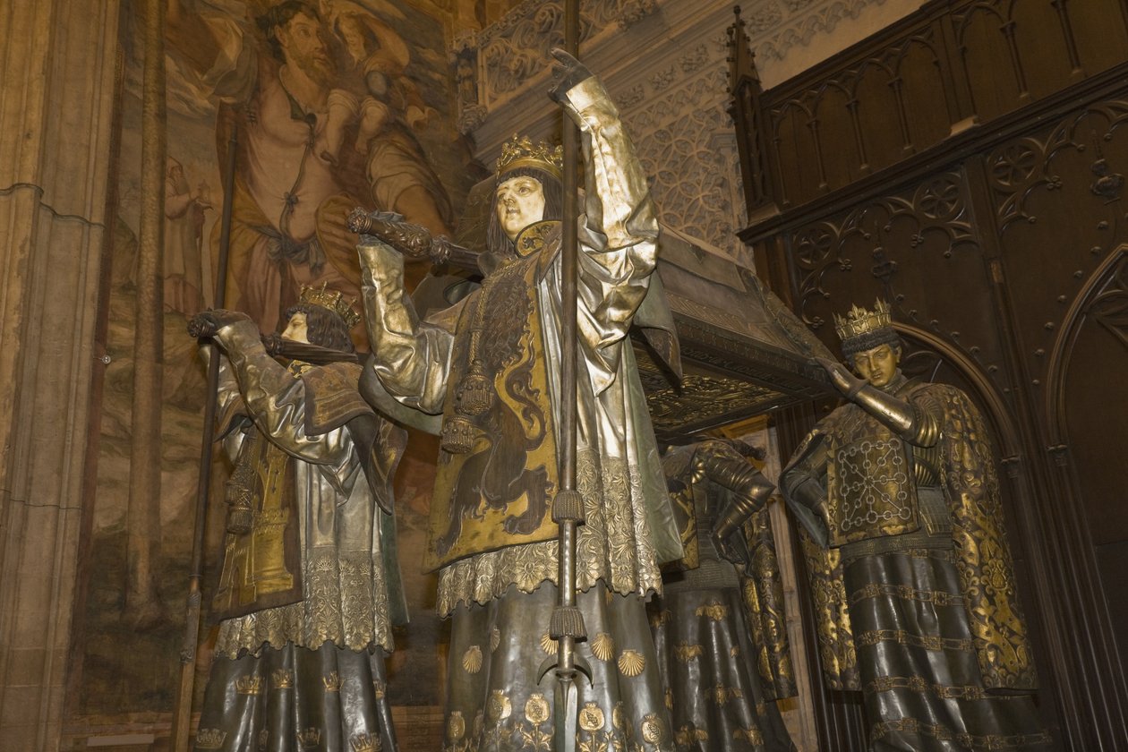 Kolumbusz Kristóf sírja (faragott fa) (lásd még: 329904) alkotó: Spanish School